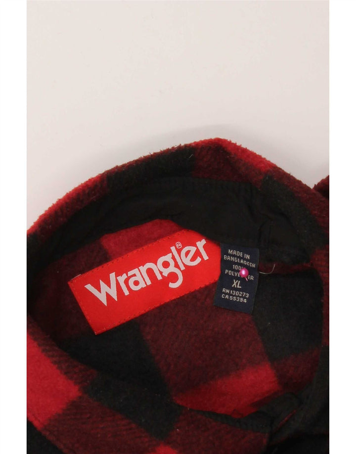 Wrangler muška flanelska košulja XL crveni karirani poliester