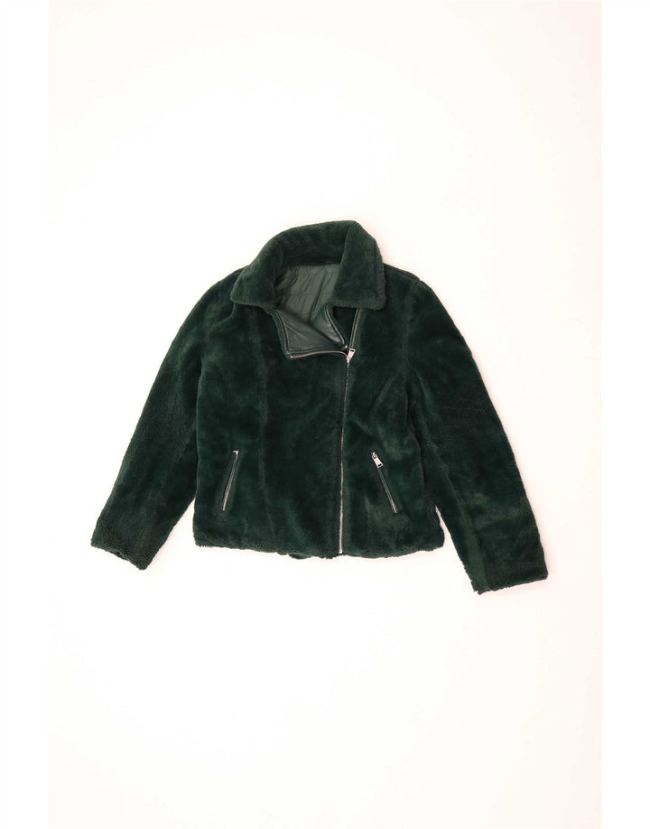 Guess Reversible Padded Jacket UK 10 Small Green Polyurethane