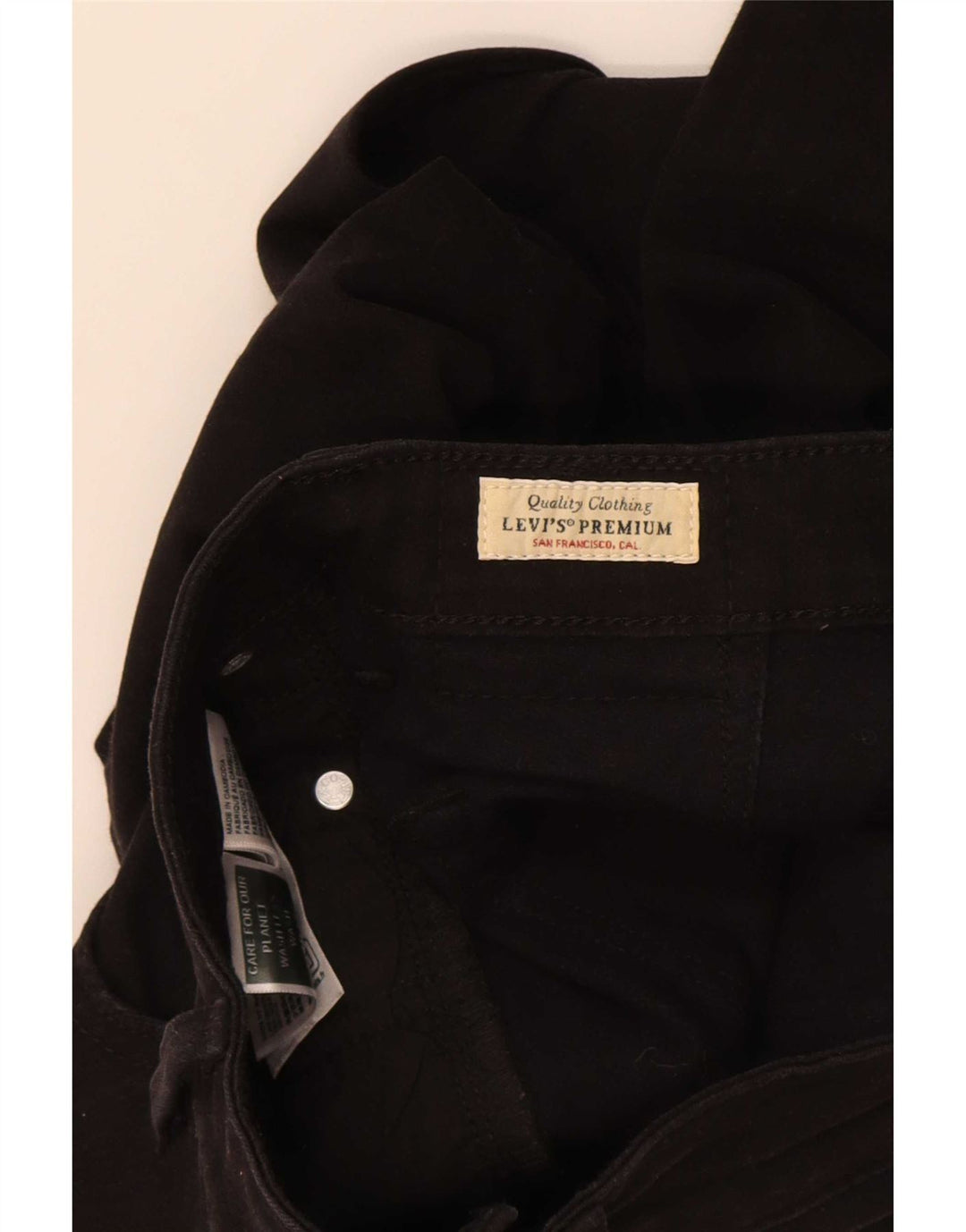 Levi's ženske 712 uske traperice W26 L30 crni pamuk