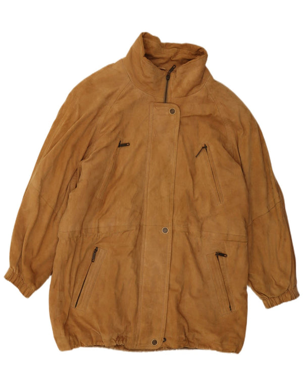 Vintage ženski preveliki kaput od antilop kože EU 38 srednje smeđe kože