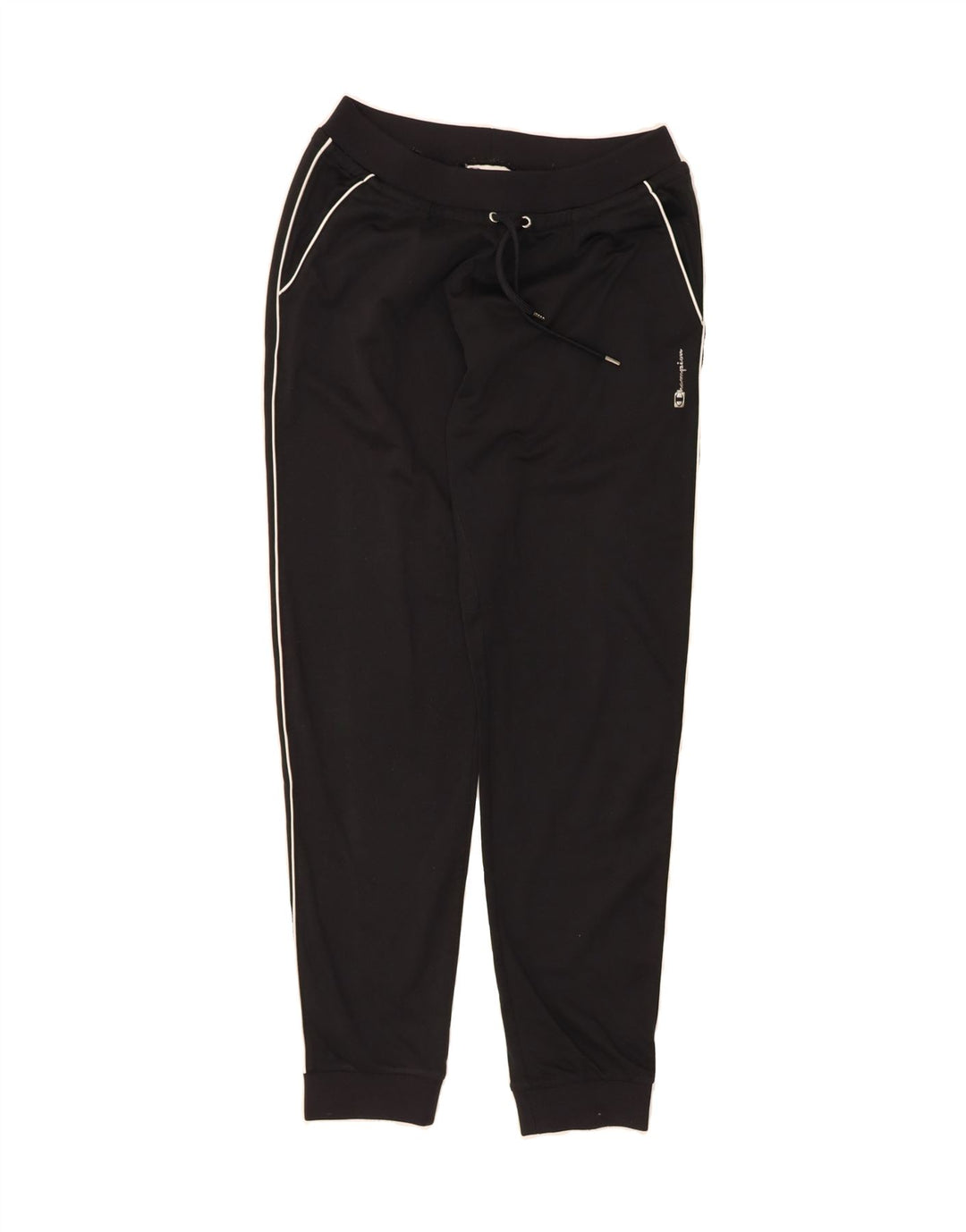 CHAMPION Womens Tracksuit Trousers Joggers UK 12 Medium  Black Polyester Vintage Champion and Second-Hand Champion from Messina Hembry 
