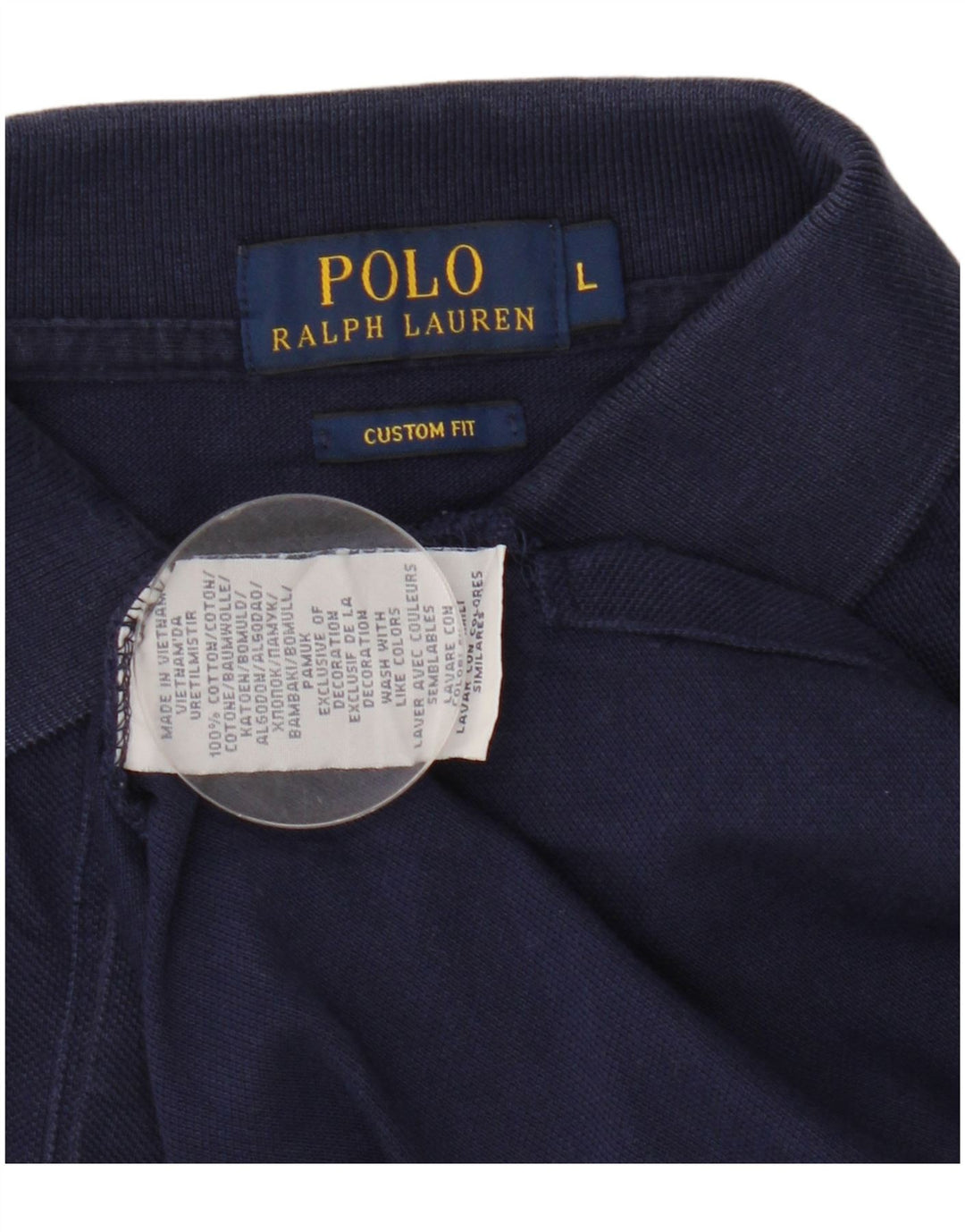 POLO RALPH LAUREN Velika muška polo majica prilagođenog kroja, tamnoplavi pamuk