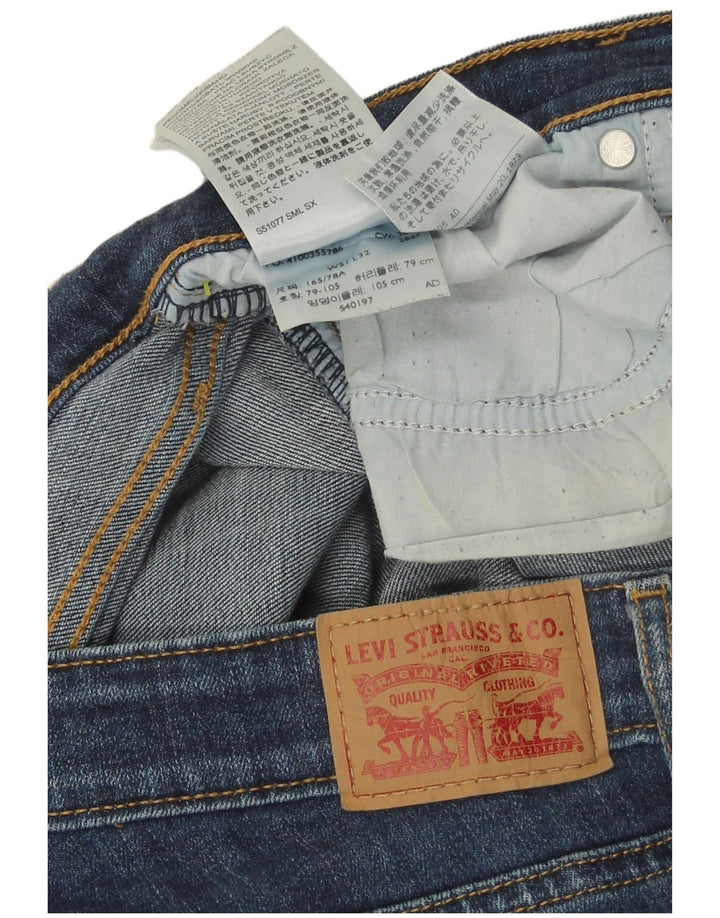 Levi's ženske 714 ravne traperice W31 L32 plavi pamuk