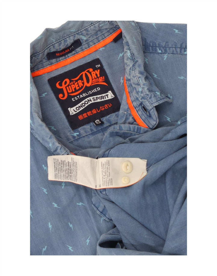 Superdry muška majica standardnog kroja kratkih rukava, mali plavi pamuk na točkice