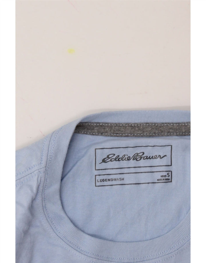 EDDIE BAUER Mens Graphic T-Shirt Top Small Blue Cotton Vintage Eddie Bauer and Second-Hand Eddie Bauer from Messina Hembry 