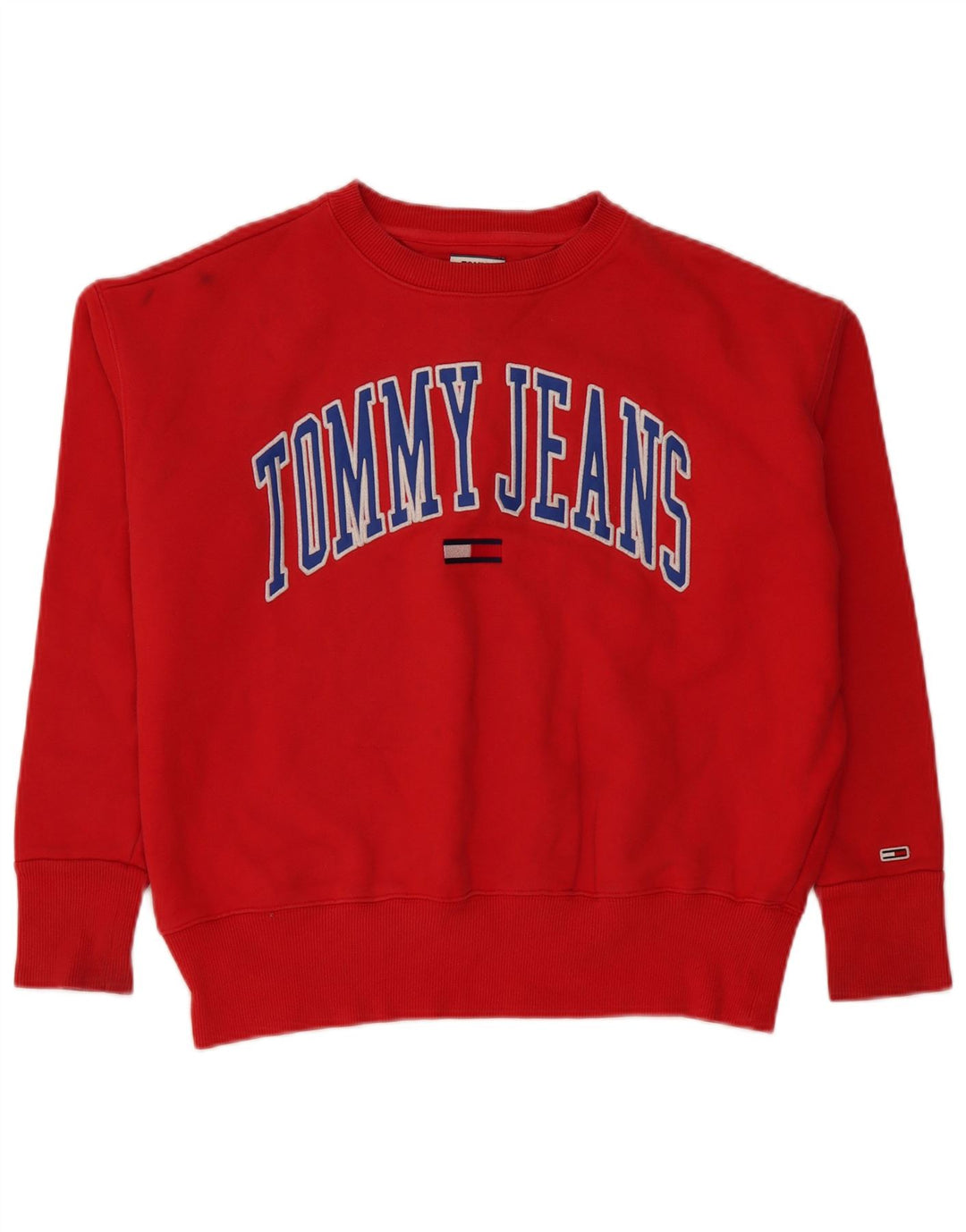 Tommy Hilfiger Ženska prekomjerna trenirka s grafičkim motivima UK 14 srednje crvena