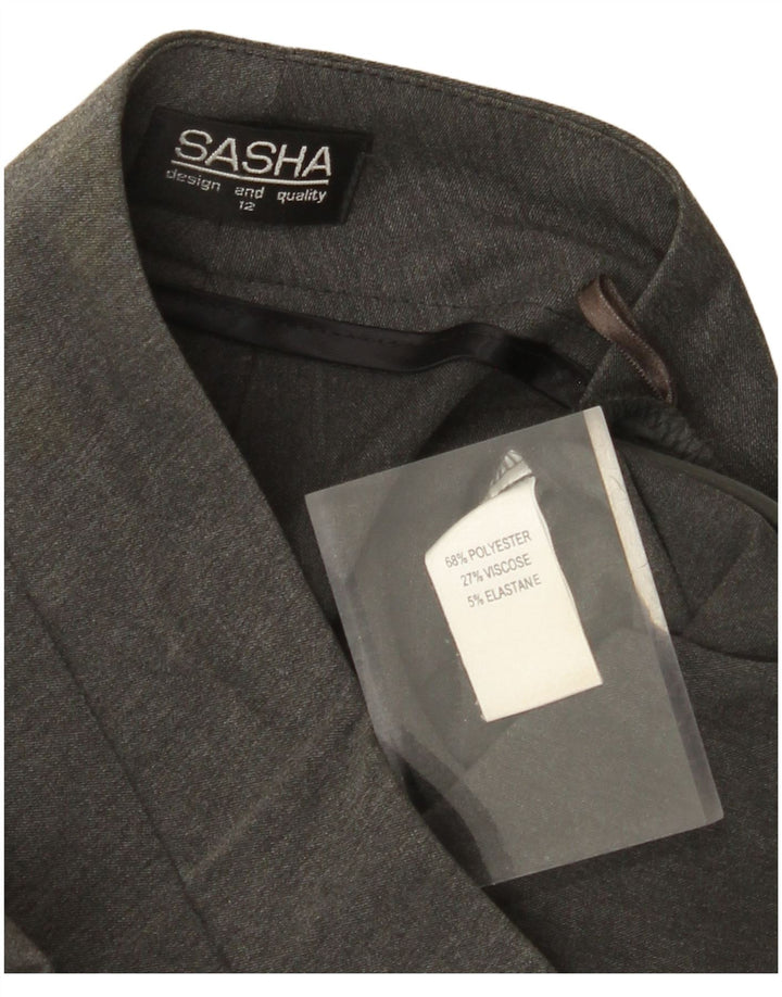 SASHA Ženske ležerne hlače Bootcut US 12 Large W32 L32 Sivi poliester