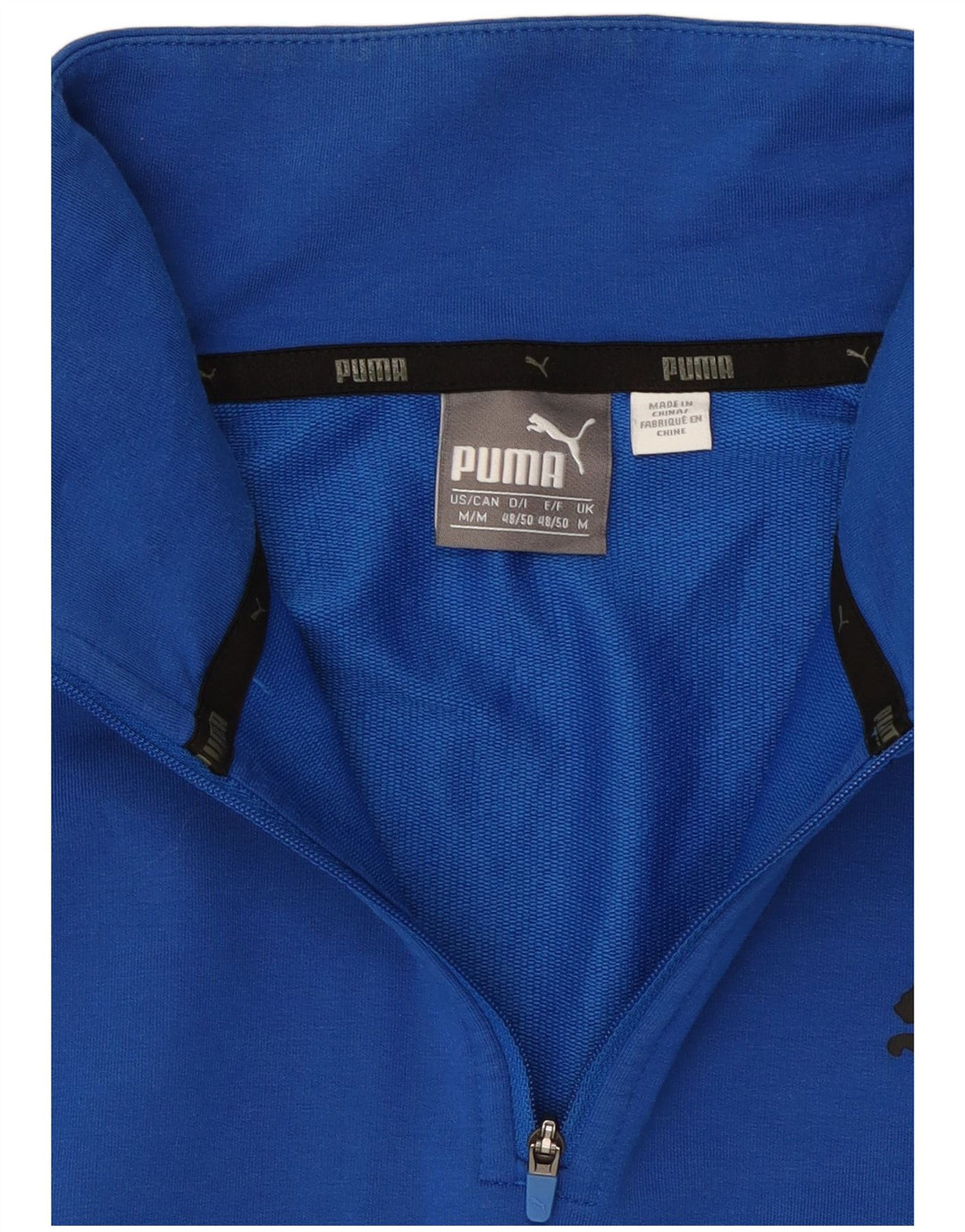 PUMA muška majica s izrezom s patentnim zatvaračem srednje plave boje