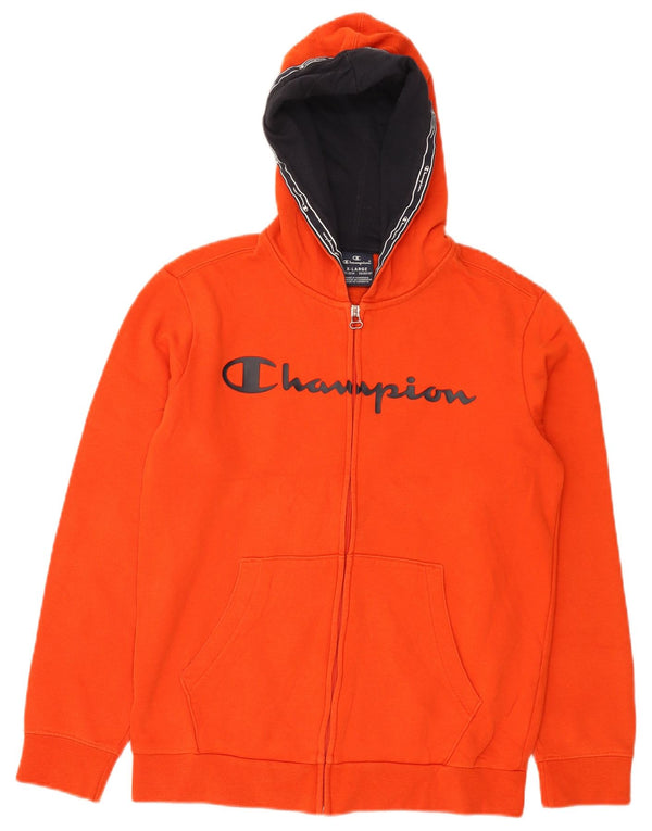 Džemper Champion Boys Graphic Zip Hoodie pulover 13-14 Years XL Narančasti pamuk