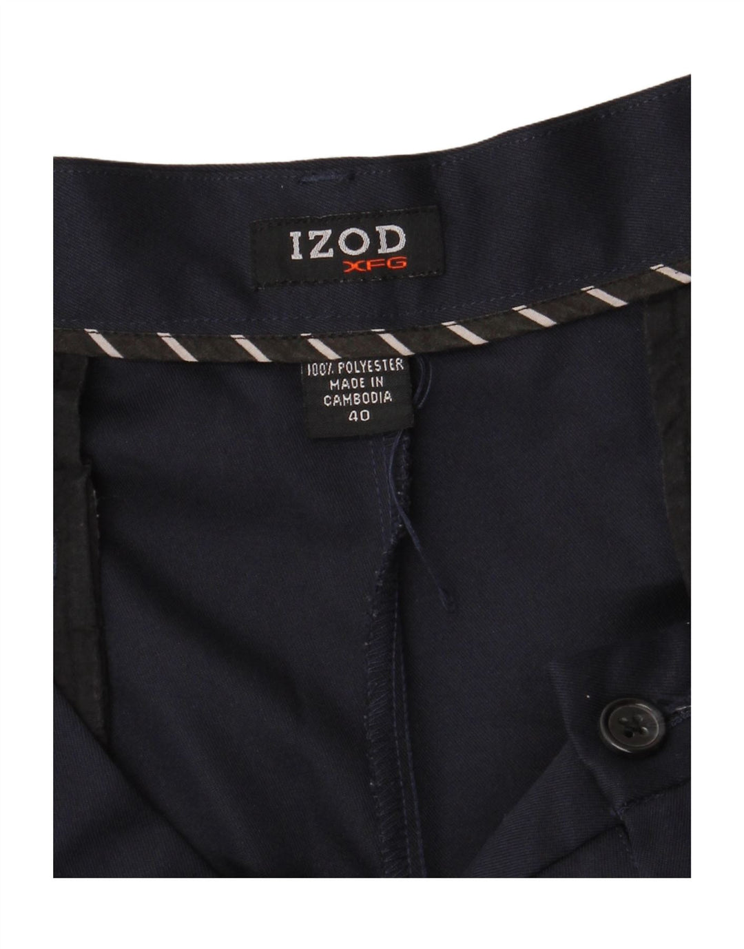 Izod muške kratke chino hlače s štipaljkama W40 XL tamnoplavi poliester
