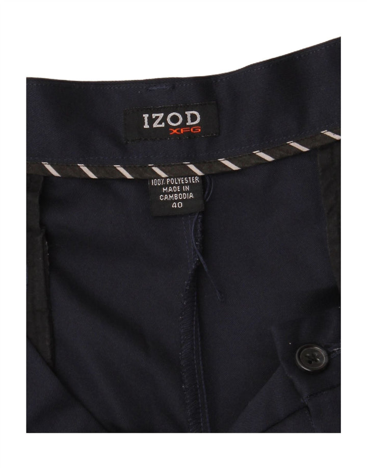 Izod muške kratke chino hlače s štipaljkama W40 XL tamnoplavi poliester