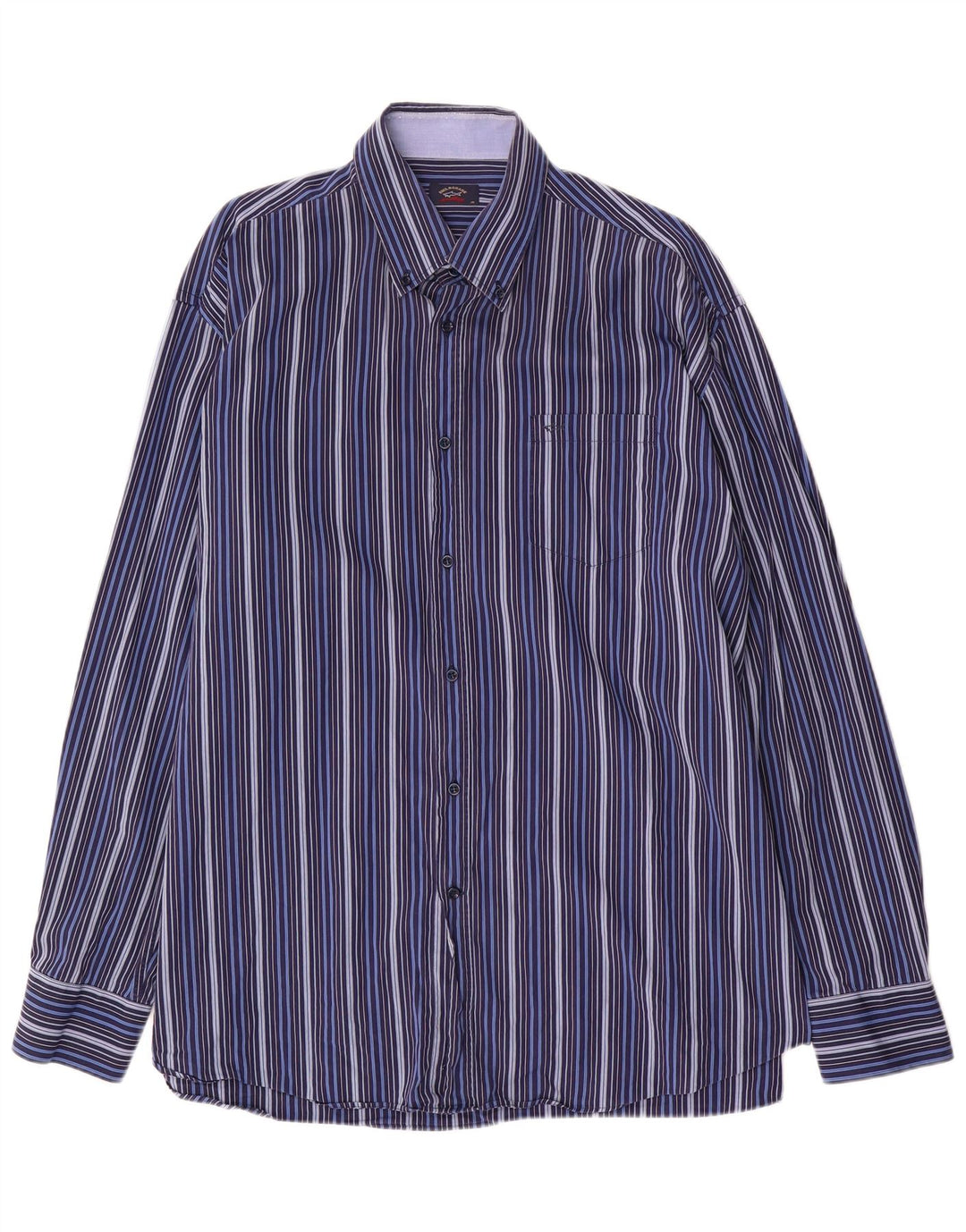 PAUL & SHARK Muška košulja, veličina 45 XL, tamnoplavi pamuk na pruge