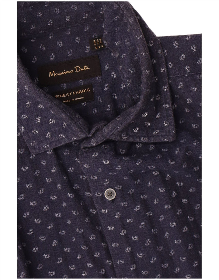 Massimo Dutti muška košulja Srednja tamnoplava Paisley pamuk