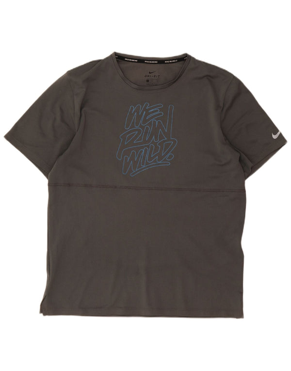 Nike Dri Fit Graphic majica kratkih rukava Srednje sivi poliester