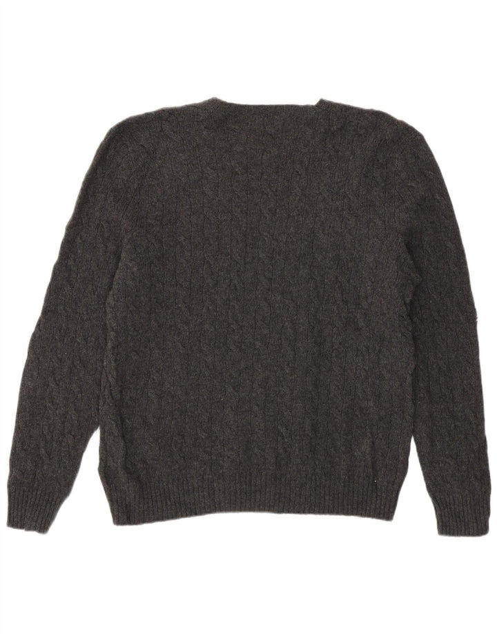 Polo Ralph Lauren muški džemper s okruglim izrezom XL siva vunena