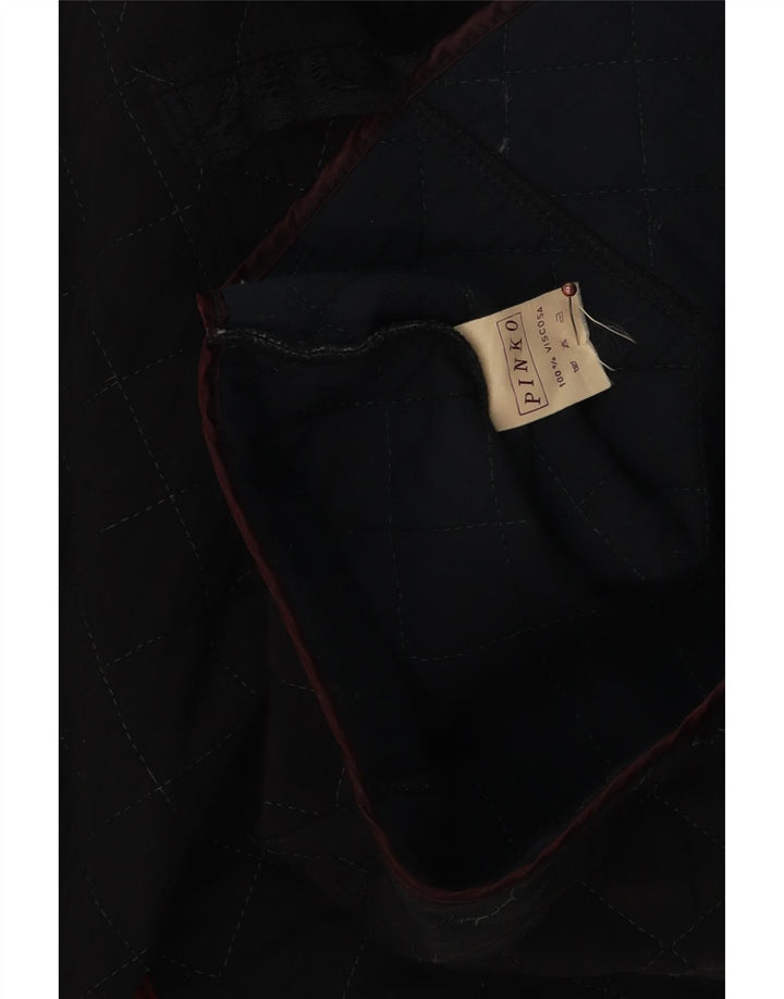 Pinko ženska prošivena bolero jakna UK 14 Srednja crna viskoza