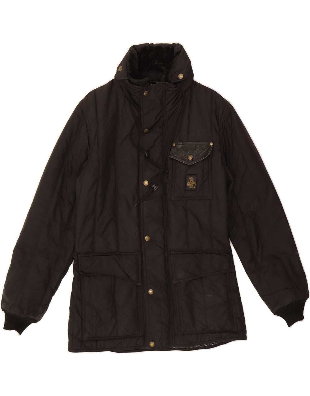 REFRIGIWEAR Mens Cruz Padded Jacket UK 38 Medium Black Vintage Refrigiwear and Second-Hand Refrigiwear from Messina Hembry 
