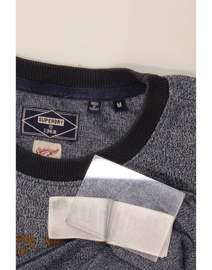 SUPERDRY muška majica kratkih rukava s grafičkim motivima, srednji tamnoplavi flekasti pamuk