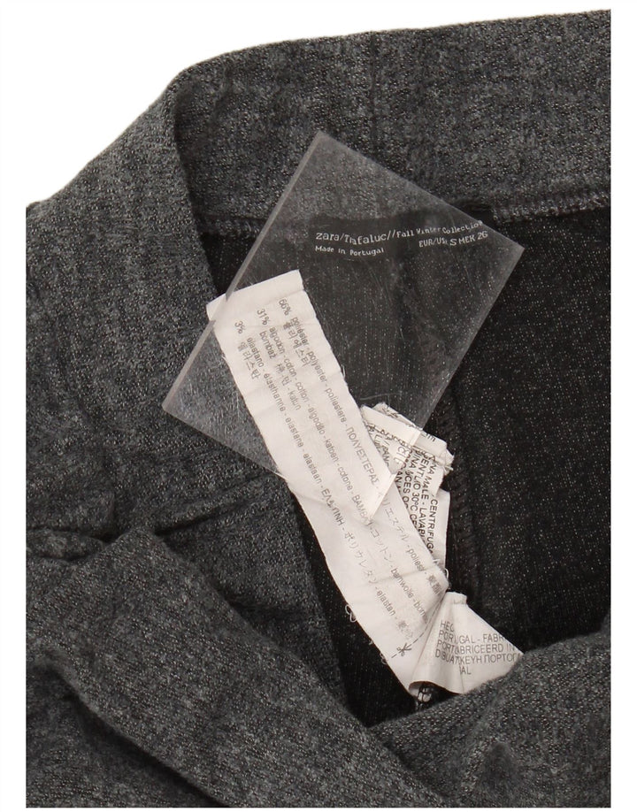 Zara ženske kratke kratke hlače širokih nogavica W26 L24 sivi poliester