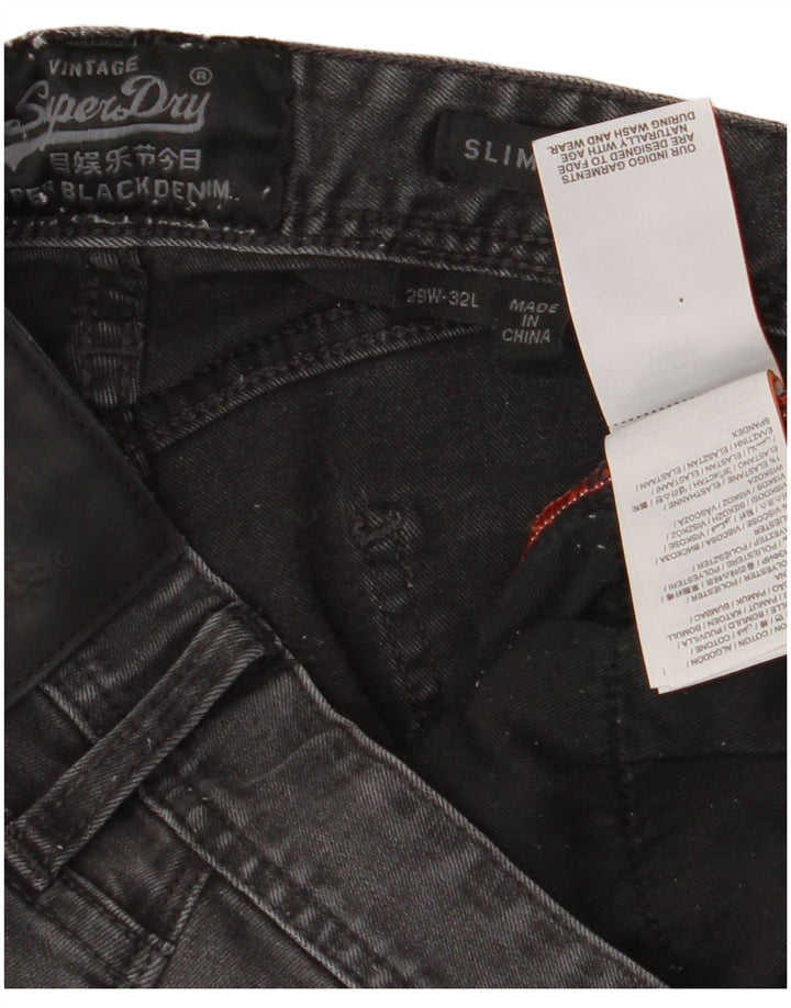 Superdry muške uske traperice W29 L32 sivi pamuk