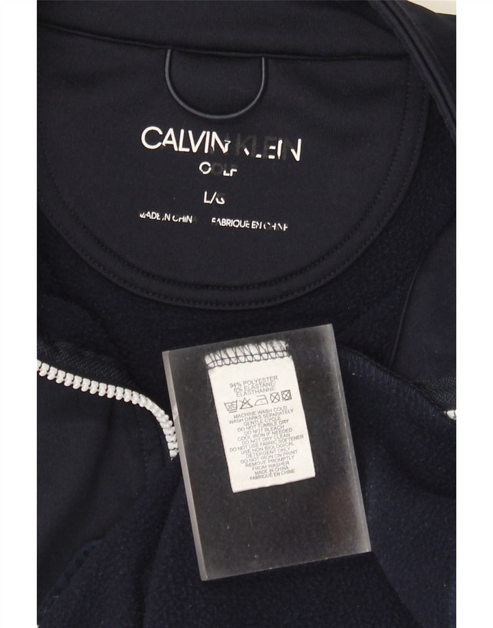 Calvin Klein muška gornja jakna od trenirke, veliki tamnoplavi prugasti poliester