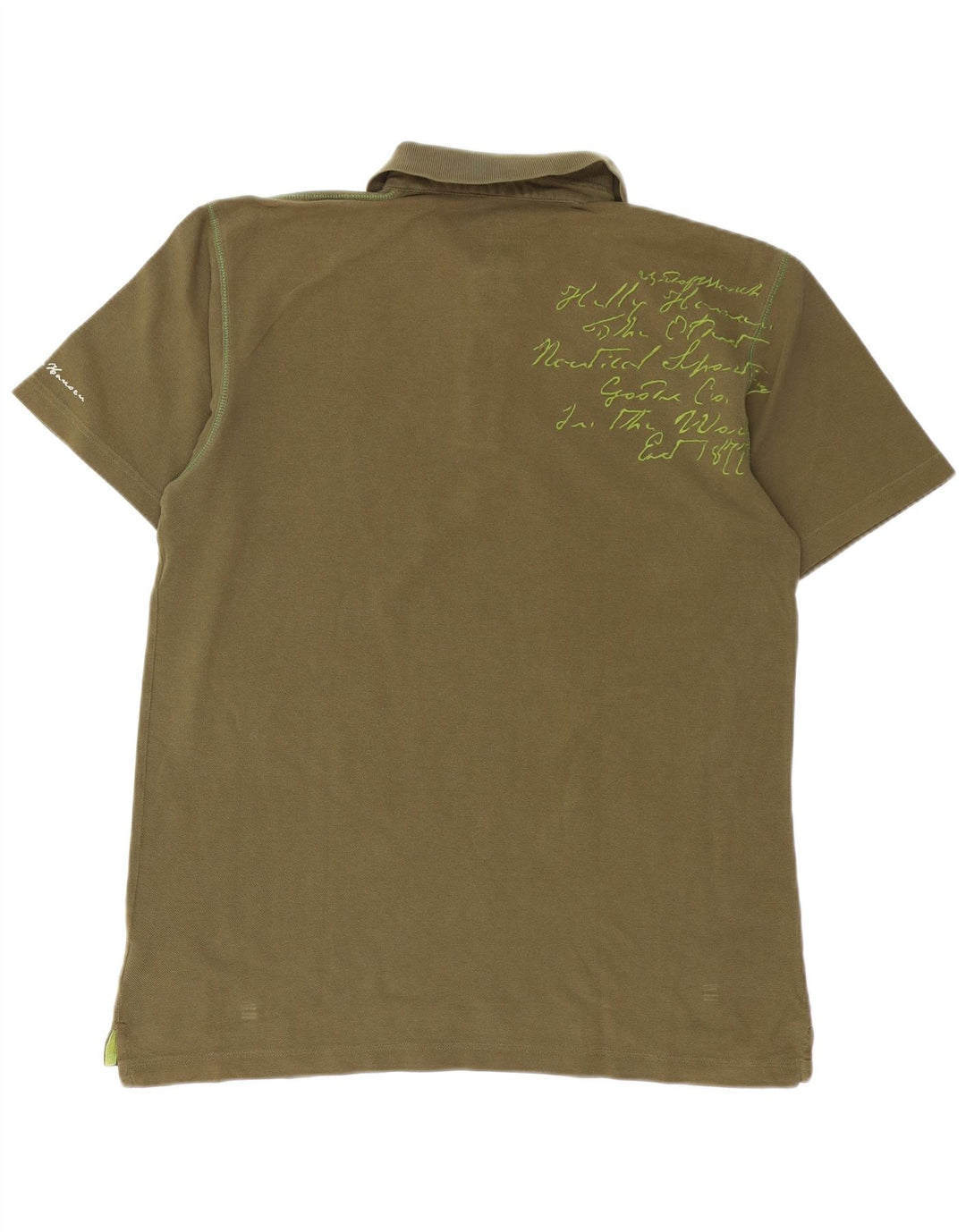 HELLY HANSEN Muška polo majica s grafikama, veliki kaki pamuk