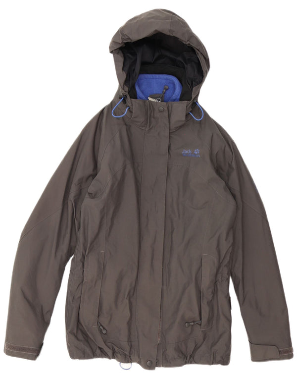 Jack Wolfskin ženska velika vjetrovka s kapuljačom UK 8 Mala siva