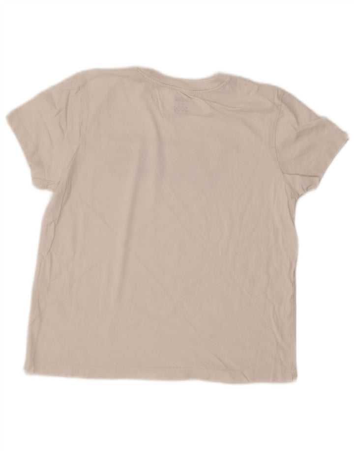 VANS Womens Graphic T-Shirt Top UK 10 Small Off White