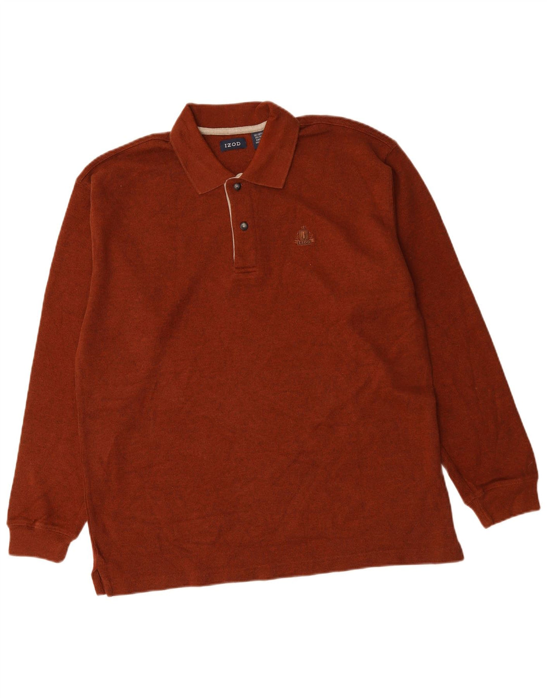 IZOD Muški džemper s polo izrezom, veliki kestenjasti pamuk