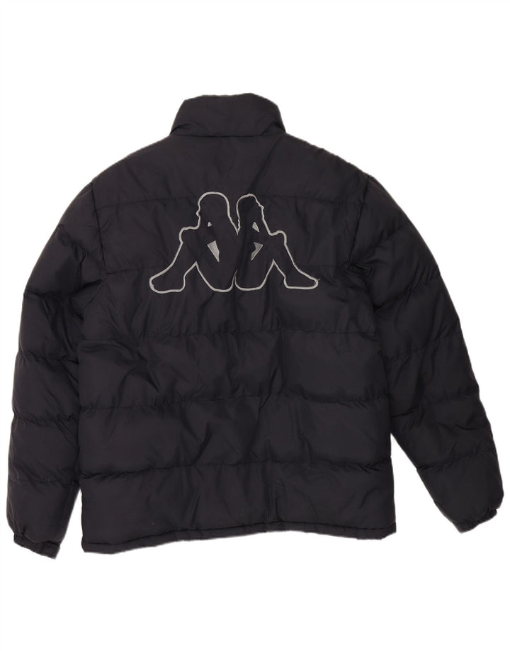 KAPPA muška grafička podstavljena jakna UK 40 veliki tamnoplavi poliester