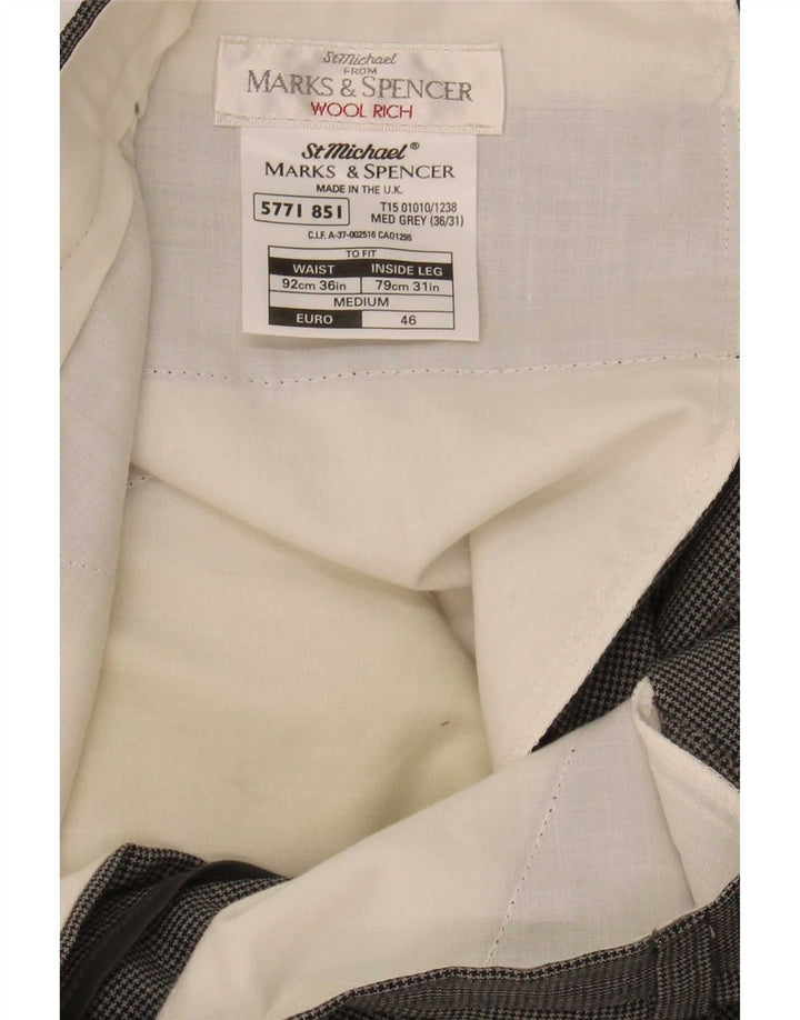 Marks & Spencer muške hlače St. Michael odijela W36 L31 sive ptičje zube