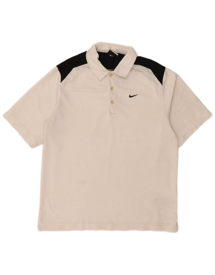 Nike muška polo majica UK 38/41 srednje bijele boje poliester