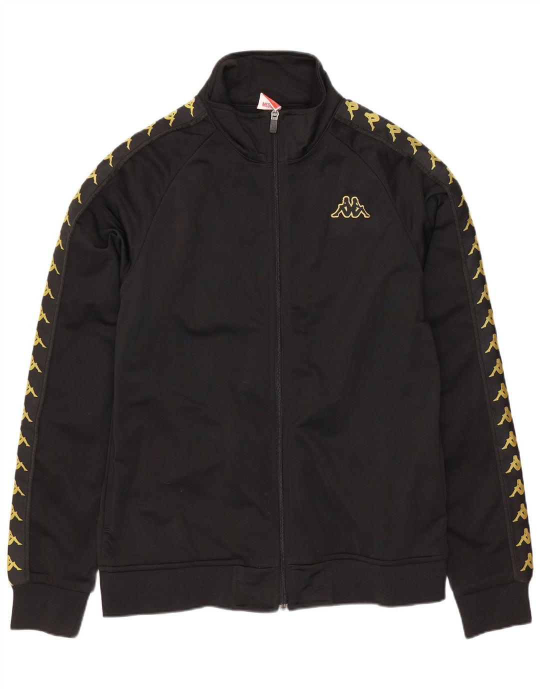 KAPPA muška trenirka s grafičkim motivima, srednje jakna, crni poliester