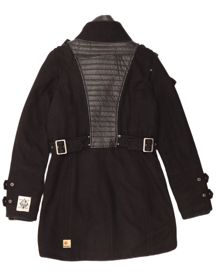 KHUJO Muški vojni kaput UK 38 Srednji crni najlon