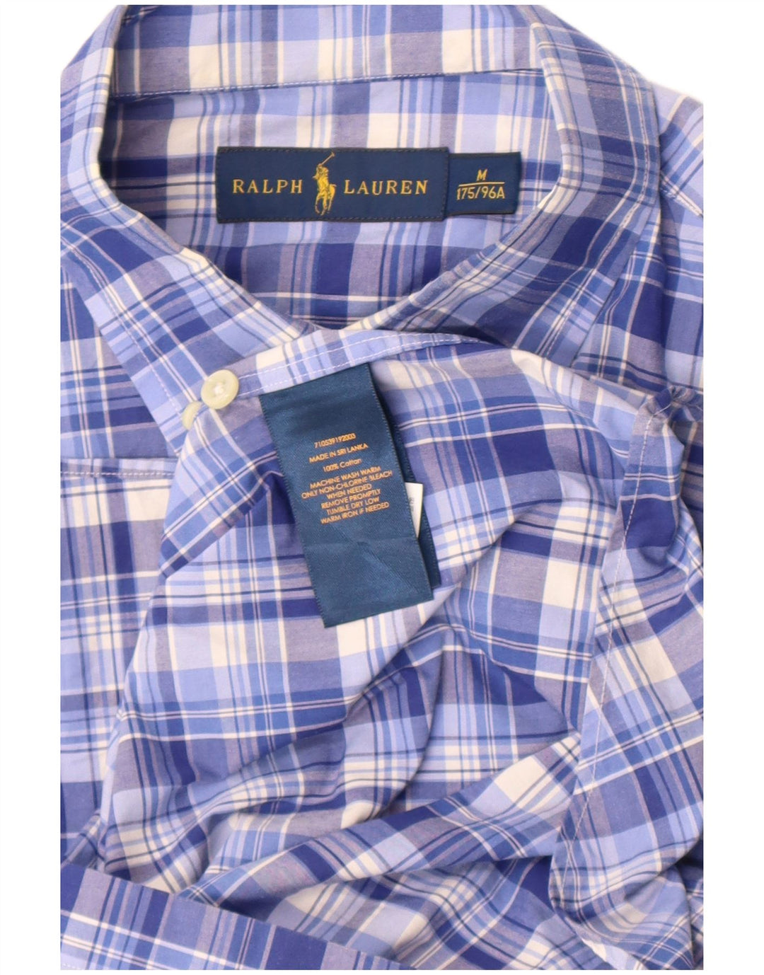 Ralph Lauren muška košulja kratkih rukava Srednje plavi karirani pamuk