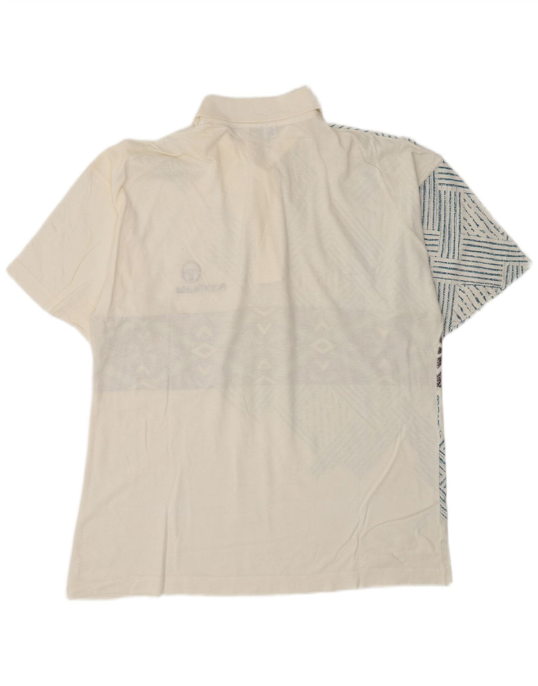Sergio Tacchini muška polo majica IT 50 srednji bijeli geometrijski pamuk
