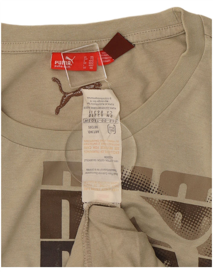 Puma muška grafička majica dugih rukava 2XL bež pamuk