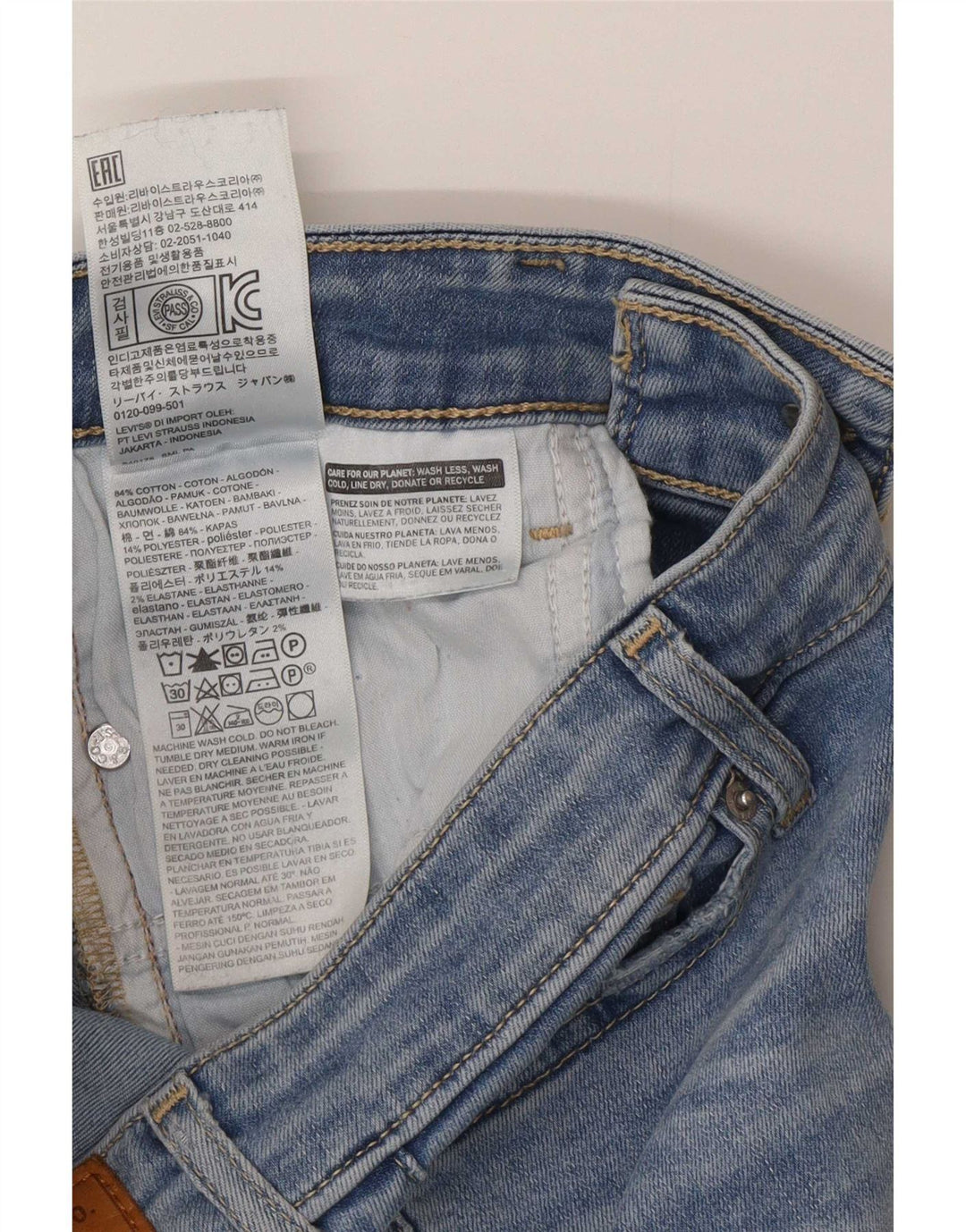 Levi's ženske 715 Bootcut traperice W26 L32 plavi pamuk