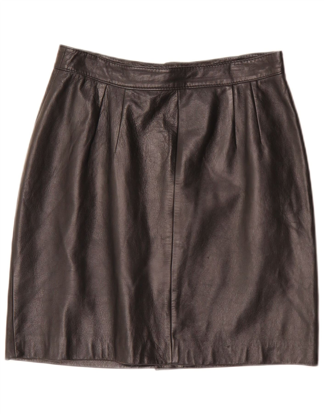 Vintage ženska mini kožna suknja W28 srednje crna