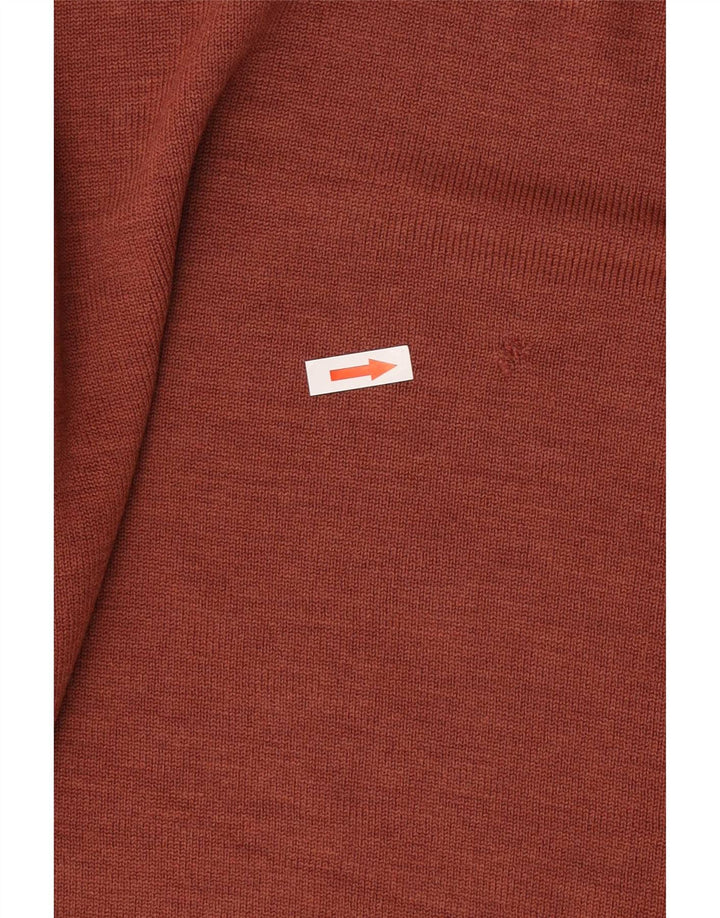 Lacoste muški džemper s okruglim izrezom veličine 5 veliki smeđi vuneni