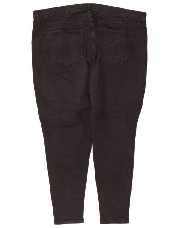 Topshop ženske Jamie Slim Jeans UK 26 3XL W44 L28 crni pamuk