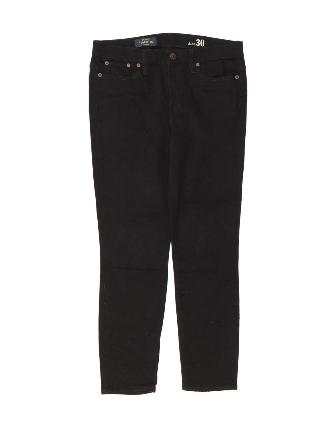 J. CREW Womens Toothpick Slim Jeans W30 L28 Black Cotton Vintage J. Crew and Second-Hand J. Crew from Messina Hembry 