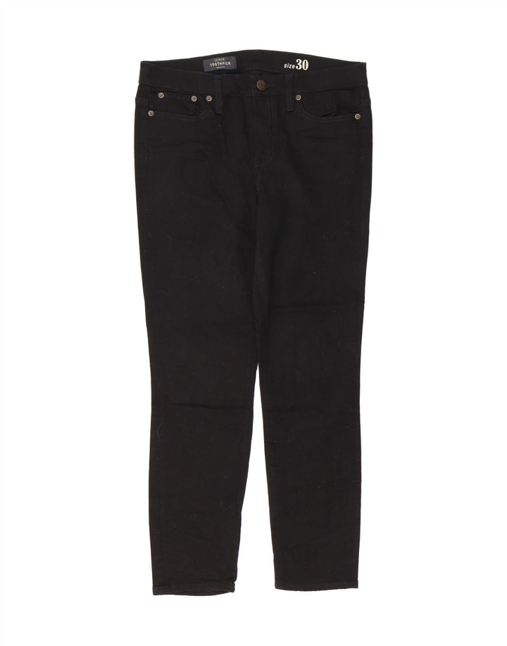 J. CREW Womens Toothpick Slim Jeans W30 L28 Black Cotton Vintage J. Crew and Second-Hand J. Crew from Messina Hembry 