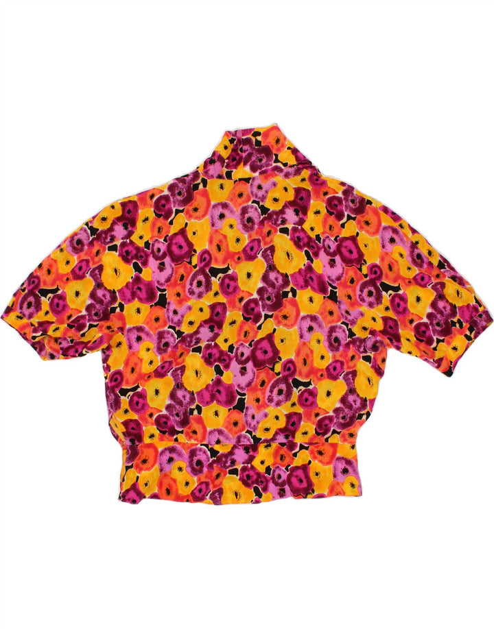 VINTAGE Womens Blouse Top IT 44 Medium Multicoloured Floral Vintage Vintage and Second-Hand Vintage from Messina Hembry 