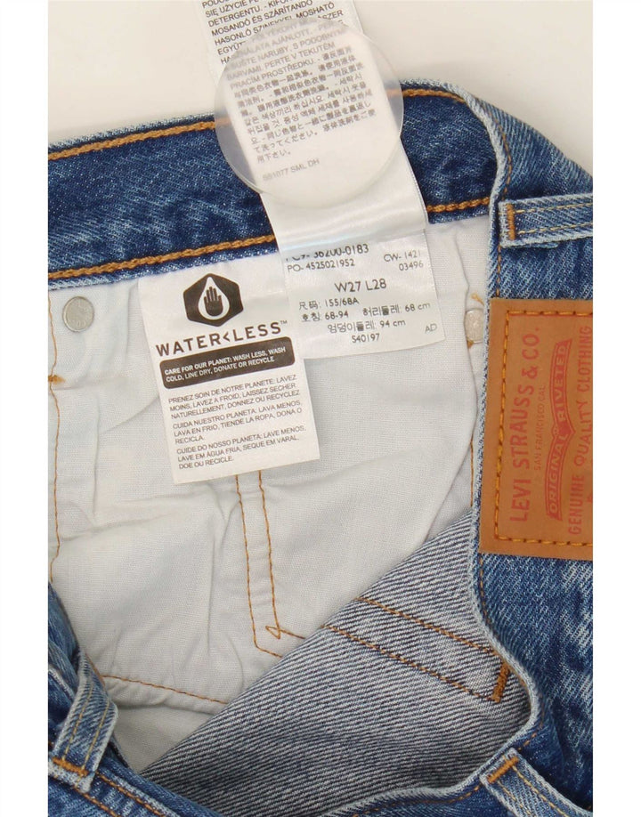 Levi's ženske 501 ravne traperice W27 L29 plavi pamuk