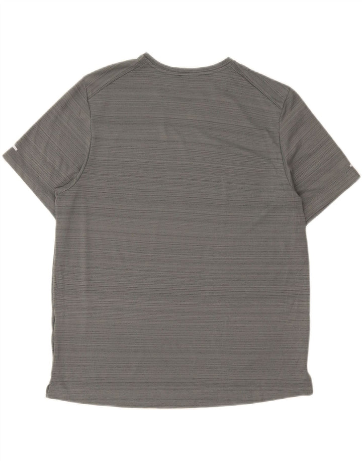 Nike Dri Fit majica kratkih rukava s velikim sivim prugama od poliestera