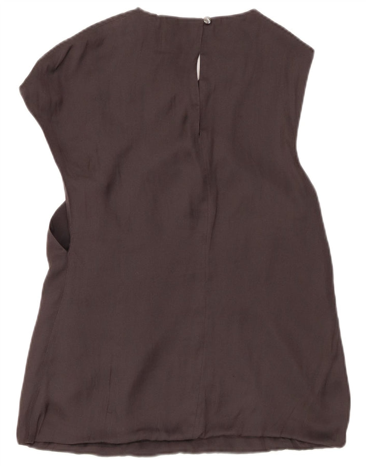 Karen Millen Ženski gornji dio bluze bez rukava UK 8 Mali crni poliester