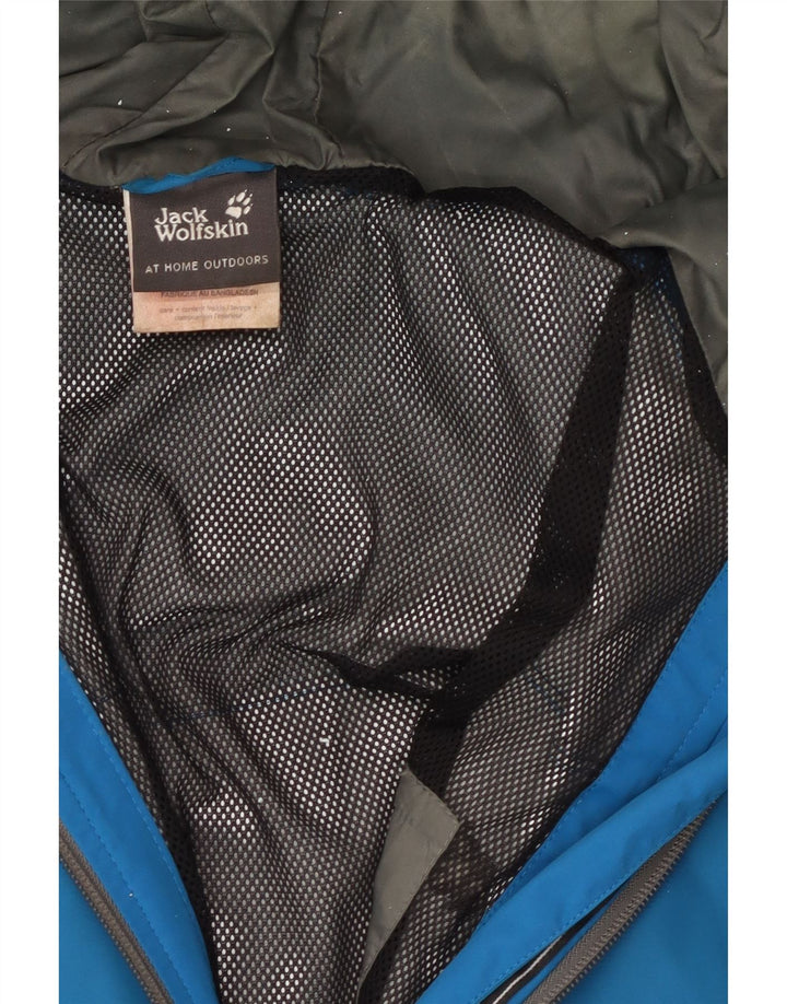 JACK WOLFSKIN Muška kišna jakna s kapuljačom UK 40 Large Blue Polyamide