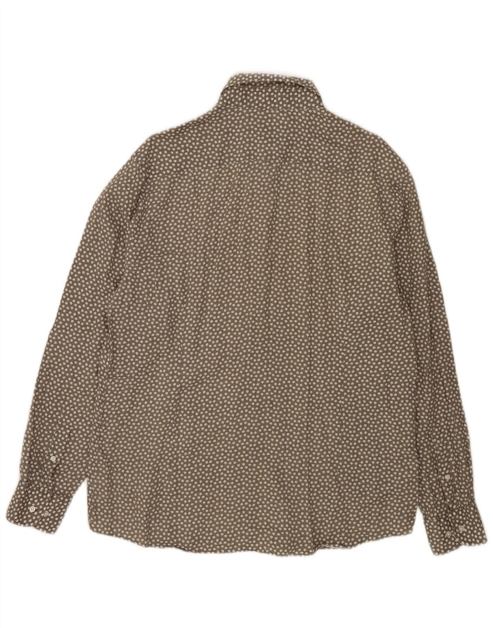 Massimo Dutti muška košulja XL sivi cvjetni lan