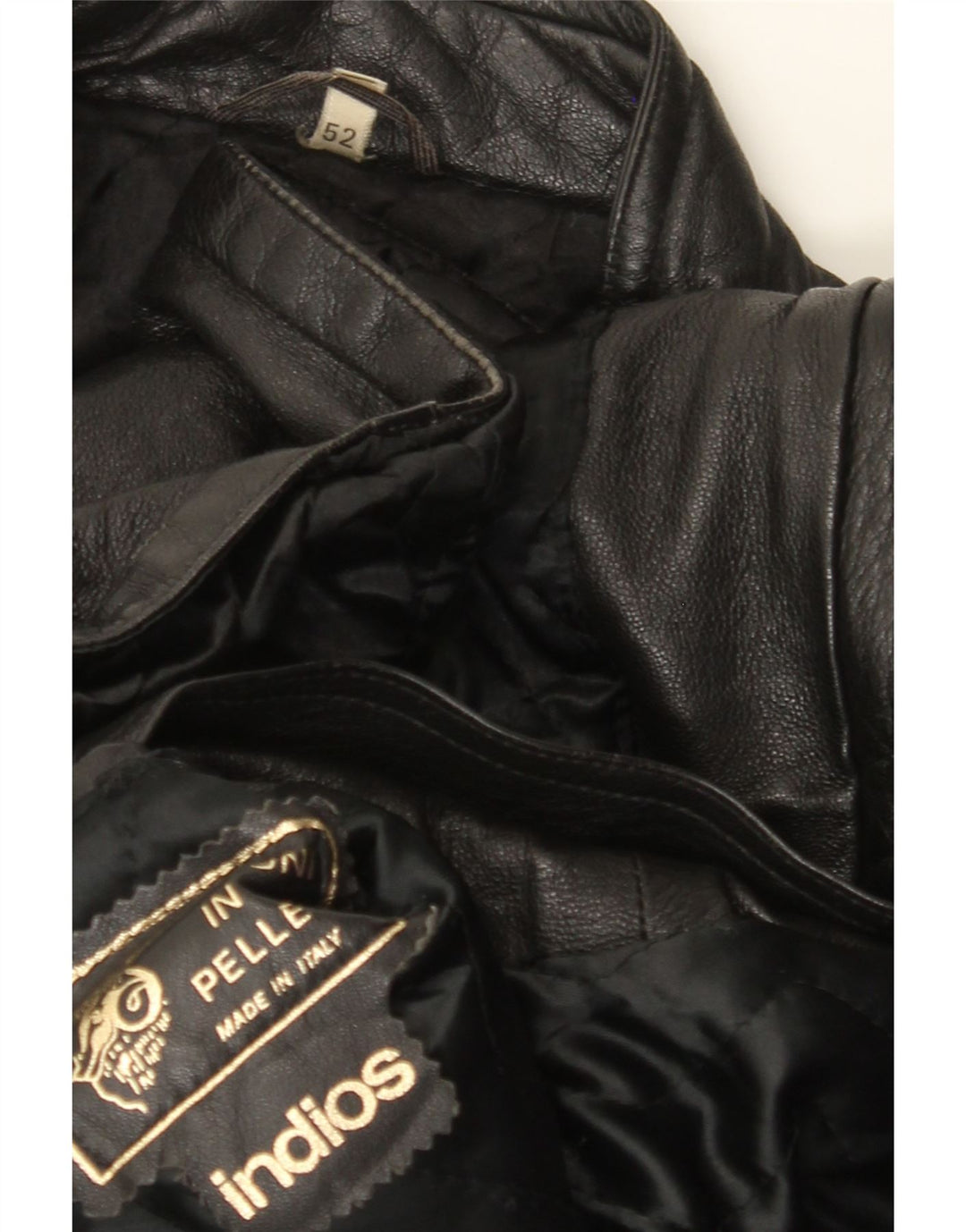 Indios muška kožna jakna IT 52 XL crna koža